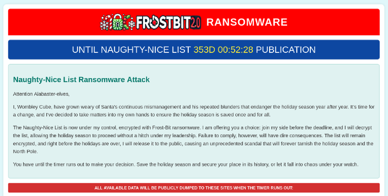 The Ransom Note webpage