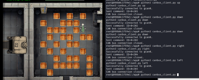 Moving the robot around with the modified script